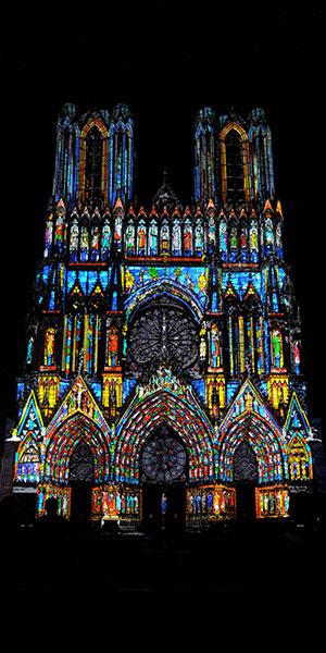 illumination cathedrale reimscjchanche ville de reims 14 - Tourisme dans la Marne en Champagne