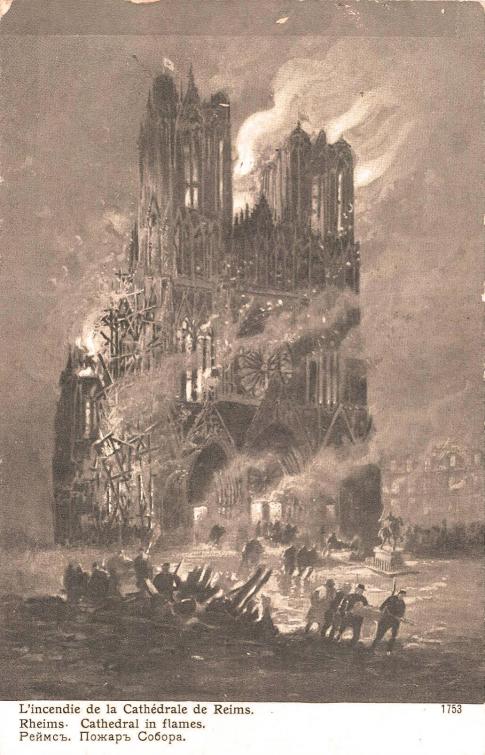 incendie cathedrale de reims copie - Tourisme dans la Marne en Champagne