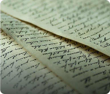 Des feuilles manuscrites